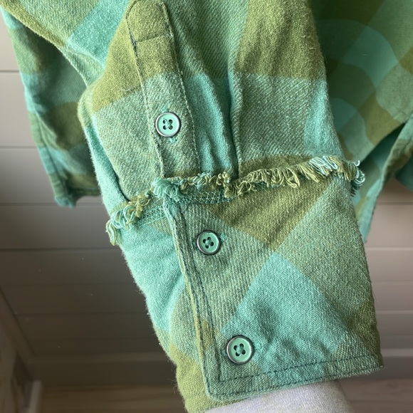 We The Free So Long Summer Plaid Flannel Shirt - Extra Small - Picture 3 of 6